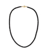 Colier din Argint 925 Placat cu Aur ( 3.32 grame ) cu Spinel Negru 99.8 Carate