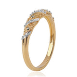 Inel din Argint 925 Placat cu Aur ( 2.18 grame ) cu Diamant Albastru și Diamant Alb 0.04 Carate