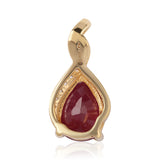 Pandantiv din Argint 925 Placat cu Aur ( 0.64 grame ) cu Rubin Mozambic și Topaz Alb 1.65 Carate