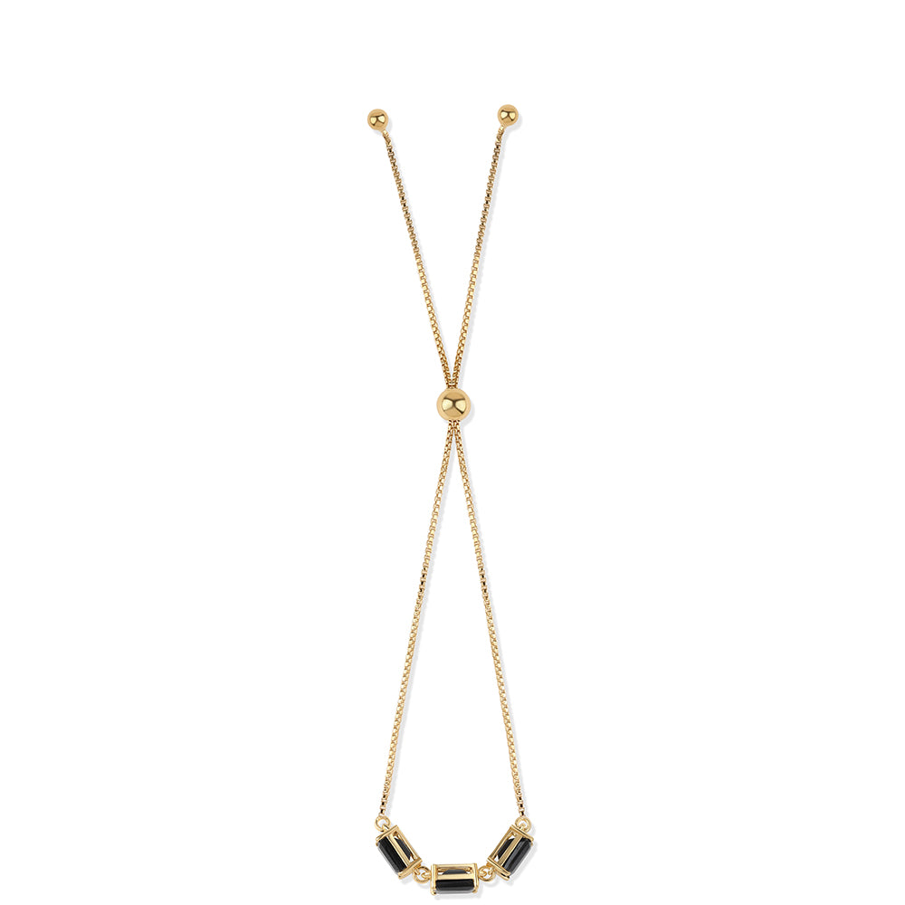 Brățară din Argint 925 Placat cu Aur ( 2.5 grame ) cu Spinel Negru 4.49 Carate