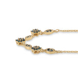 Colier din Argint 925 Placat cu Aur ( 3.38 grame ) cu Diamant Albastru 0.44 Carate