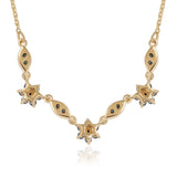 Colier din Argint 925 Placat cu Aur ( 3.38 grame ) cu Diamant Albastru 0.44 Carate