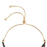 Brățară din Argint 925 Placat cu Aur ( 1.34 grame ) cu Spinel Negru 7.25 Carate