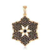 Pandantiv din Argint 925 Placat cu Aur ( 2.41 grame ) cu Spinel Negru 1.73 Carate