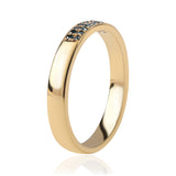 Inel din Argint 925 Placat cu Aur ( 3.06 grame ) cu Diamant Albastru 0.11 Carate