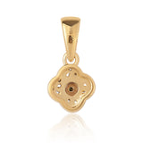 Set din Argint 925 Placat cu Aur ( 4.28 grame ) cu Diamant Albastru și Topaz Alb 0.17 Carate ( Cercei+Inel+Pandantiv )