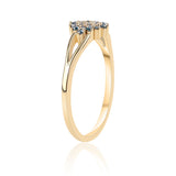 Inel din Argint 925 Placat cu Aur ( 1.71 grame ) cu Diamant Albastru 0.27 Carate