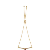 Brățară din Argint 925 Placat cu Aur ( 2.55 grame ) cu Rubin Mozambic și Topaz Alb 1.1 Carate