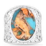 Inel din Argint 925 ( 4.13 grame ) cu Turcoaz Oyster 10.48 Carate