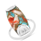 Inel din Argint 925 ( 2.73 grame ) cu Turcoaz Oyster 14.41 Carate