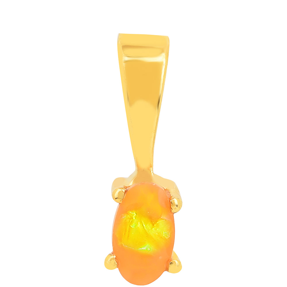 Pandantiv din Argint 925 Placat cu Aur ( 0.34 grame ) cu Opal de Foc 0.14 Carate