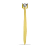 Inel din Argint 925 Placat cu Aur ( 1.72 grame ) cu Diamant Alb 0.02 Carate