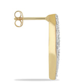 Cercei din Argint 925 Placat cu Aur ( 5 grame ) cu Diamant Alb 0.71 Carate