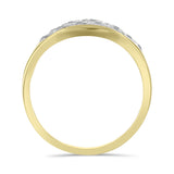 Inel din Argint 925 Placat cu Aur ( 4.12 grame ) cu Diamant Alb 0.1 Carate