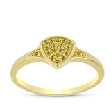 Inel din Argint 925 Placat cu Aur ( 1.62 grame ) cu Diamant Galben 0.12 Carate