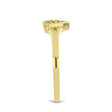 Inel din Argint 925 Placat cu Aur ( 1.62 grame ) cu Diamant Galben 0.12 Carate