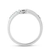 Inel din Argint 925 ( 5.38 grame ) cu Diamant Albastru 0.38 Carate