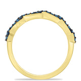 Inel din Argint 925 Placat cu Aur ( 1.97 grame ) cu Diamant Albastru 0.3 Carate