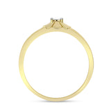 Inel din Argint 925 Placat cu Aur ( 3.14 grame ) cu Diamant Alb 0.01 Carate