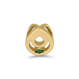 Pandantiv din Argint 925 Placat cu Aur ( 0.61 grame ) cu Diamant Verde 0.01 Carate