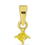 Colier din Argint 925 Placat cu Aur ( 0.25 grame ) cu Diamant Galben 0.09 Carate