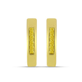 Cercei din Argint 925 Placat cu Aur ( 2.35 grame ) cu Diamant Galben 0.35 Carate