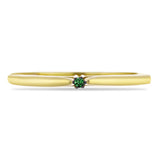 Inel din Argint 925 Placat cu Aur ( 1.28 grame ) cu Diamant Verde 0.02 Carate