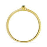 Inel din Argint 925 Placat cu Aur ( 1.28 grame ) cu Diamant Verde 0.02 Carate