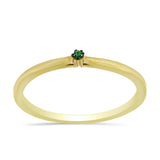Inel din Argint 925 Placat cu Aur ( 1.28 grame ) cu Diamant Verde 0.02 Carate