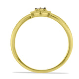Inel din Argint 925 Placat cu Aur ( 2.09 grame ) cu Diamant Verde 0.01 Carate
