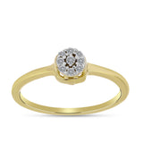 Inel din Argint 925 Placat cu Aur ( 1.5 grame ) cu Diamant Alb 0.09 Carate
