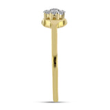 Inel din Argint 925 Placat cu Aur ( 1.5 grame ) cu Diamant Alb 0.09 Carate