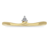 Inel din Argint 925 Placat cu Aur ( 1.18 grame ) cu Diamant Alb 0.03 Carate