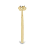 Inel din Argint 925 Placat cu Aur ( 1.32 grame ) cu Diamant Alb 0.01 Carate