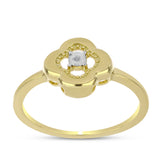 Inel din Argint 925 Placat cu Aur ( 2.5 grame ) cu Diamant Alb 0.01 Carate