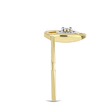 Inel din Argint 925 Placat cu Aur ( 1.94 grame ) cu Diamant Alb 0.01 Carate