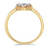 Inel din Argint 925 Placat cu Aur ( 2.13 grame ) cu Diamant Alb 0.02 Carate