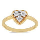 Inel din Argint 925 Placat cu Aur ( 2.13 grame ) cu Diamant Alb 0.02 Carate