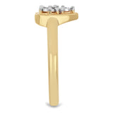 Inel din Argint 925 Placat cu Aur ( 2.13 grame ) cu Diamant Alb 0.02 Carate