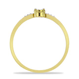 Inel din Argint 925 Placat cu Aur ( 1.72 grame ) cu Diamant Alb 0.03 Carate