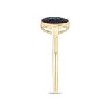 Inel din Argint 925 Placat cu Aur ( 1.67 grame ) cu Diamant Alb 0.04 Carate