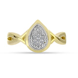 Set din Argint 925 Placat cu Aur ( 5.16 grame ) cu Diamant Alb 0.11 Carate