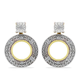 Cercei din Argint 925 Placat cu Aur ( 3.01 grame ) cu Diamant Alb 0.11 Carate