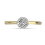 Inel din Argint 925 Placat cu Aur ( 2.12 grame ) cu Diamant Alb 0.03 Carate