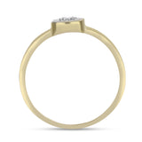 Inel din Argint 925 Placat cu Aur ( 2.12 grame ) cu Diamant Alb 0.03 Carate