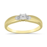 Inel din Argint 925 Placat cu Aur ( 2.07 grame ) cu Diamant Alb 0.02 Carate