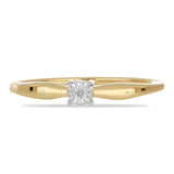 Inel din Argint 925 Placat cu Aur ( 2.34 grame ) cu Diamant Alb 0.01 Carate