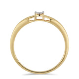 Inel din Argint 925 Placat cu Aur ( 2.34 grame ) cu Diamant Alb 0.01 Carate