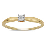 Inel din Argint 925 Placat cu Aur ( 2.34 grame ) cu Diamant Alb 0.01 Carate