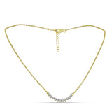 Colier din Argint 925 Placat cu Aur ( 5.26 grame ) cu Diamant Alb 0.08 Carate
